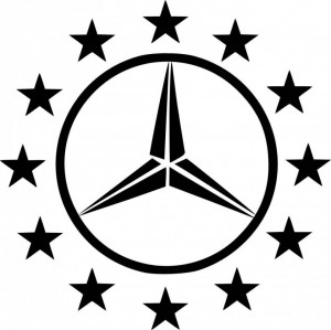Sticker Sigla Mercedes Benz Stelute