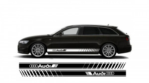 Stickere auto Dungi Laterale Audi A3, A4 , A6 , A8 (Set 2 buc) - Img 2