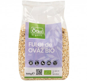 Fulgi de ovaz fini bio, 500g