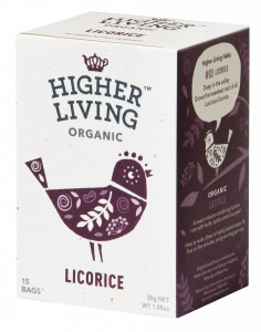 Ceai lemn dulce bio, 15 plicuri, Higher Living