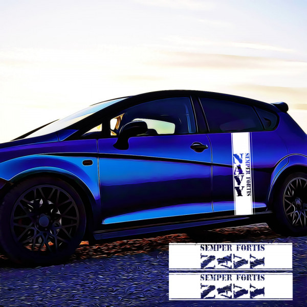 Set stickere auto Navy