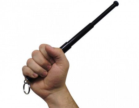 Baston-kubotan extensibil, 12 inch, negru