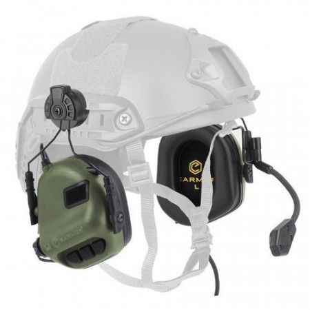 Antifoane M32h MOD3 EARMOR sistem de comunicatie inclus, prindere pe casca - Verde