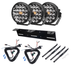 Auxiliary light PURELUX 770 DRL - Round / 18 cm / 130W / Ref. 25, 3 pcs - Complete set