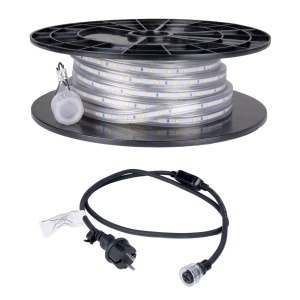 Bandă LED / Proiector de lucru AGGE Lite 230V - 400 lm/m, 10 m, bandă cu cablu de alimentare (3000K) - Img 2