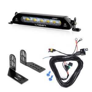 Bară LED LAZER Linear 6 Elite (galben) - dreaptă / 23 cm / 42W / Off-Road, 1 buc - Set complet (suport la capete)