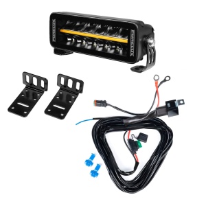 Bară LED PURELUX Black Boost S200 - dreaptă / 20 cm / 60W / Ref. 25, 1 buc - Set complet (suport inferior) - Img 2