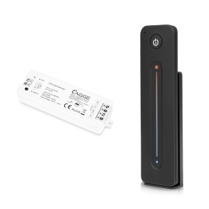Controler pentru bandă LED AGGE CCT Color Controller, RF 2.4 GHz, Controller + Remote control Touch Slide (Negru) - Img 2