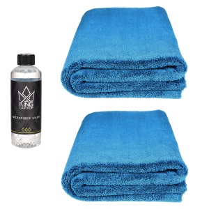 Drying towel King Carthur Blue Sapphire, 2 pcs + Microfiber cloth detergent