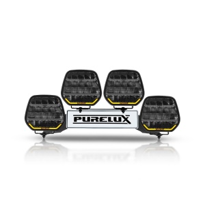 Kit de proiectoare auxiliare PURELUX WRC 12, 840W / 49 000 lm - Set complet, Negru