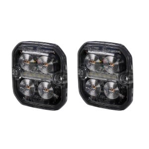 Lampă de avertizare / lumină de poziție PURELUX Strobe Ultra Slim pătrat - Alb/Roșu / 12/24V / 8W / 60 mm, 2 buc - Img 2