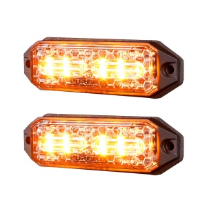 Lampă de avertizare PURELUX Strobe Slim HD - 12/24V / 15W / 98 mm, 2 buc