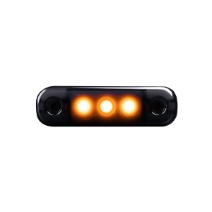 Lampă de gabarit Strands Dark Knight Super Dark Slim 3LED - 12/24V / 1W / 84 mm, Amber