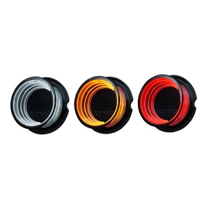 Lampă de gabarit Strands FOR9T GEO - 12/24V / 5W / 70 mm, Amber