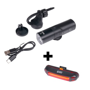 Lampă pentru bicicletă Light5 NB600 - 600 lm / Reîncărcabil, Front light + Light5 Streak tail light