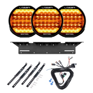 Proiector auxiliar Lazer Sentinel 9 Highline Beacon - Rotund / 23 cm / 130W / Ref. 12.5, 3 buc - Set complet - Img 2