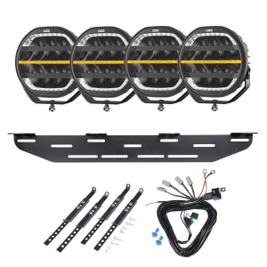 Proiector auxiliar OZZ XR3 P9″ 65 Negru - Rotund / 22 cm / 160W / Ref. 50, 4 buc - Set complet