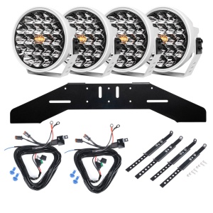 Proiector auxiliar PURELUX 770 DRL Alb - Rotund / 18 cm / 130W / Ref. 25, 4 buc - Set complet (WRC) - Img 2