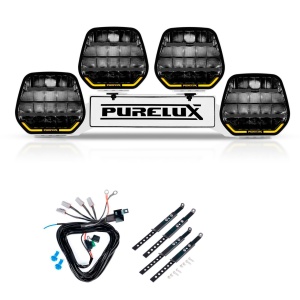 Proiector auxiliar PURELUX Panther 9 Alb - Rotund / 23 cm / 210W / Ref. 25, 4 buc - Set complet (WRC) - Img 2
