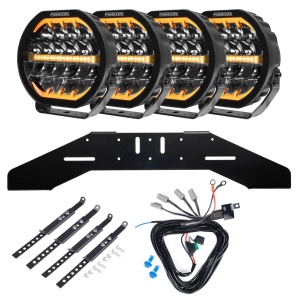 Proiector auxiliar PURELUX Ranger 9 - Rotund / 23 cm / 160W / Ref. 25, 4 buc - Set complet (WRC) - Img 2