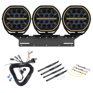 Proiector auxiliar Strands Big Energy 9" V2 - Rotund / 22 cm / 132W / Ref. 20, 3 buc - Kit complet