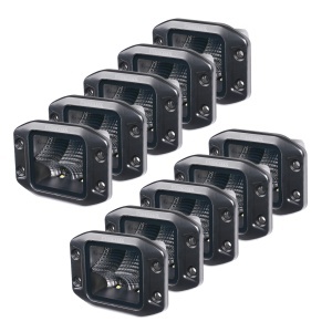 Proiector de lucru PURELUX Negru Flush-Suport pătrat - 12 cm / 40W / Flood, 10 buc - Img 2