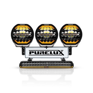Set de proiectoare auxiliare PURELUX WRC 28, 696W / 50,000 lm - Set complet, set cu lămpi negre