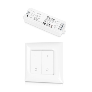 Telecomandă pentru bandă LED AGGE reglarea intensității 4-key Panel, RF 2.4GHz, telecomandă + unitate de control - Img 2