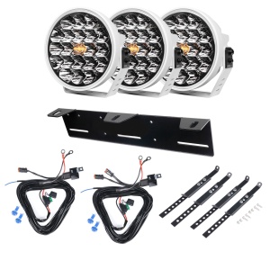 Auxiliary light PURELUX 770 DRL White - Round / 18 cm / 130W / Ref. 25, 3 pcs - Complete set