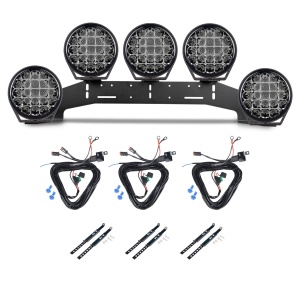 Auxiliary light PURELUX 770 - Round / 18 cm / 130W, 5 pcs - Complete set (WRC)