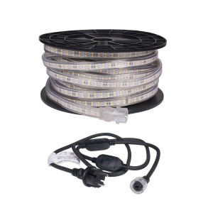 Bandă LED / Proiector de lucru AGGE 230V - 1500 lm/m, 20 m, bandă cu cablu de alimentare (3000K)
