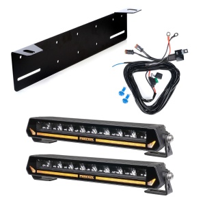Bară LED PURELUX Panther Aero S300 - dreaptă / 30 cm / 85W / Ref. 17.5, 2 buc - Set complet (suport inferior)