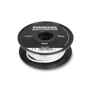 Cablu PURELUX Single-Core Wire - 16AWG / 10 m, Alb