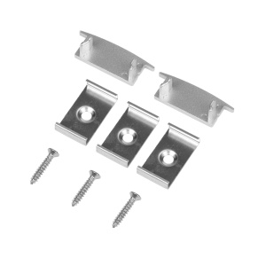 Kit de piese de schimb pentru AGGE Wide Recessed profil din aluminiu, argintiu