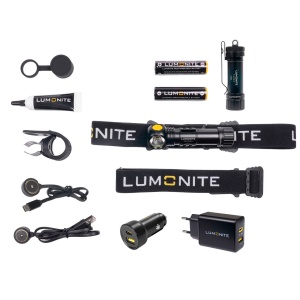 Lampă frontală LUMONITE Compass - 1250 lm / Reîncărcabil, PREMIUM kit (Equipment Package) - Img 2