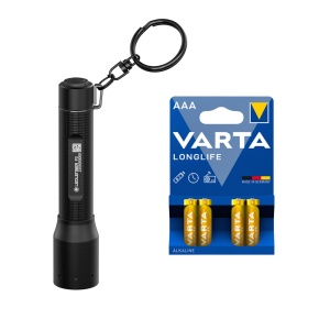 Lanternă LEDLENSER P3 - 130 lm / 94 mm / 1 x AAA, Ledlenser P3 + 4 buc Varta Ultra Lithium AAA baterii