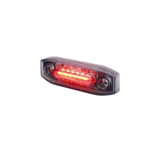 Lumină de poziție LED Purelux Spectre 6X Red – 3W, IP67, 12V/24V, ultra-slim (11 mm)