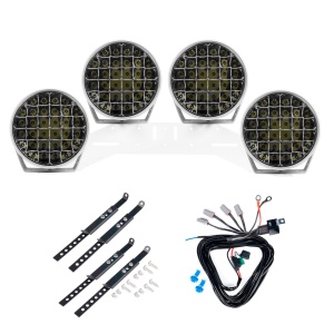 Proiector auxiliar PURELUX 9110 Alb - Rotund / 23 cm / 175W / Off-road, 4 buc - Set complet (WRC)