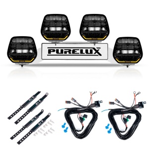 Proiector auxiliar PURELUX Panther 7 Alb - Rotund / 18 cm / 128W / Ref. 20, 4 buc - Set complet (WRC) - Img 2