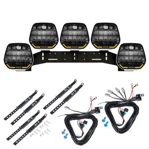 Proiector auxiliar PURELUX Panther 9 Alb - Rotund / 23 cm / 210W / Ref. 25, 5 buc - Set complet (WRC)