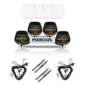 Proiector auxiliar PURELUX Panther 9 Heat - Rotund / 23 cm / 258W / Ref. 25, 4 buc - Set complet (WRC)