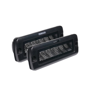Proiector de lucru PURELUX Negru Flush-Suport Slim - 20 cm / 30W / Flood, 2 buc
