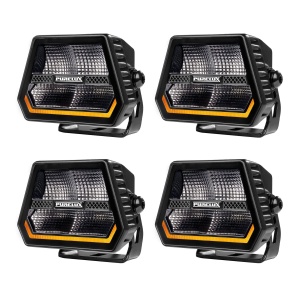 Proiector de lucru PURELUX Panther Alpha 60 - 12 cm / 60W / fascicul larg, 4 buc (4000K)
