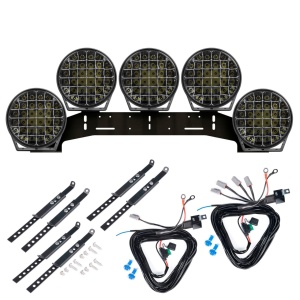 Proiector suplimentar PURELUX 9110 - Rotund / 23 cm / 175W / Off-road, 5 buc - Set complet (WRC) - Img 2