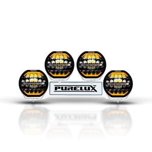 Set de proiectoare auxiliare PURELUX WRC 26, 640W / 46,500 lm - Set complet, cu alb lămpi
