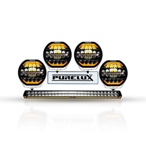 Set de proiectoare auxiliare PURELUX WRC 27, 964W / 68,500 lm - Set complet, cu alb Ranger 9 lămpi - Img 2