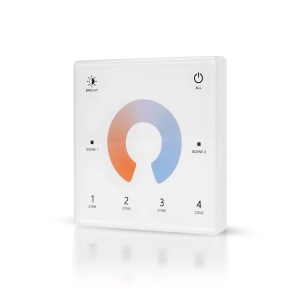 Telecomandă pentru bandă LED AGGE CCT Wall Suport Touch Panel 4-zones, RF 2.4 GHz, doar telecomanda - Img 2
