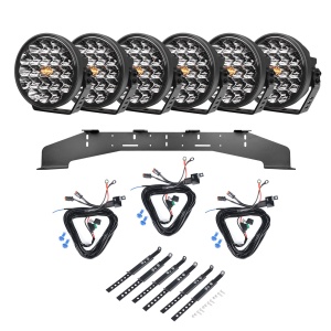 Auxiliary light PURELUX 770 DRL - Round / 18 cm / 130W / Ref. 25, 6 pcs - Complete set (WRC)