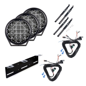 Auxiliary light PURELUX 770 - Round / 18 cm / 130W, 3 pcs - Complete set