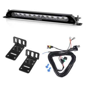 Bară LED Lazer Linear 12 - dreaptă / 38 cm / 42W / Ref. 27.5, 1 buc - Set complet (suport inferior)